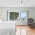 large master bedroom overlooking the lake